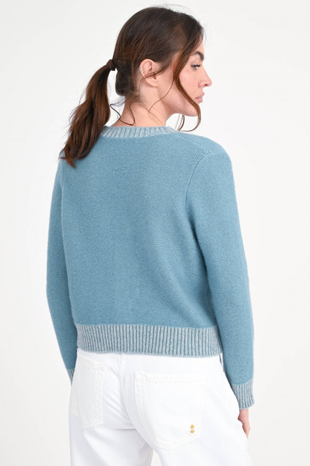 Lu Ren Strickweste ELGA aus Cashmere-Seiden-Mix in Petrol