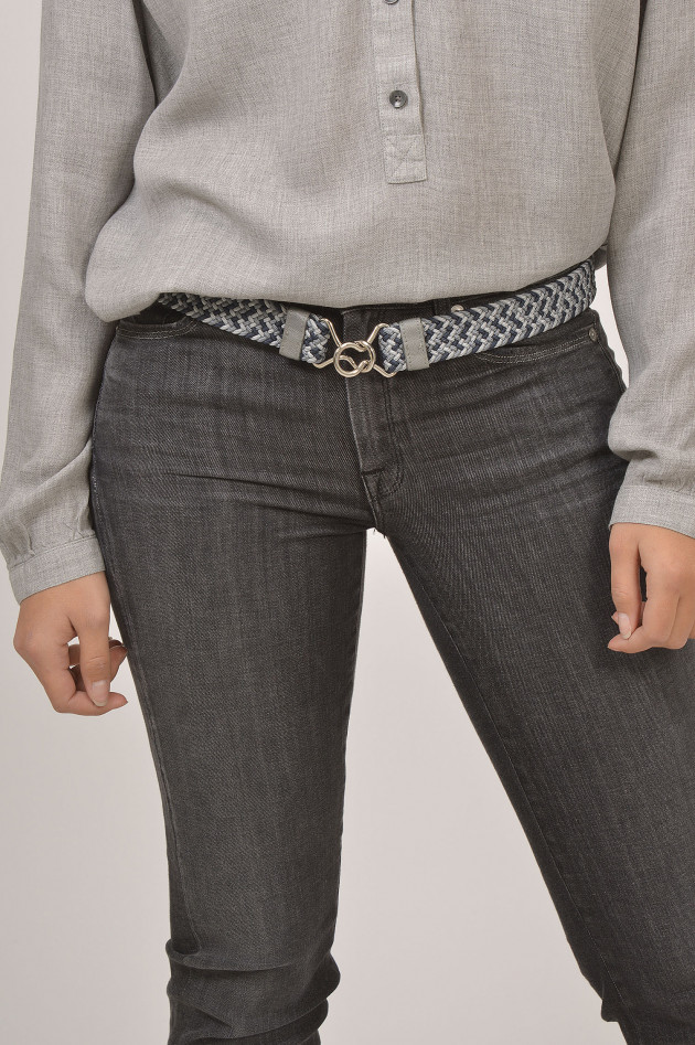 Lua Accessories Gürtel in Blau/Grau geflochten