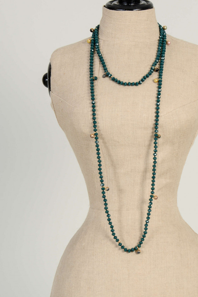 Lua Accessories Kette mit Perlenanhänger in Grün