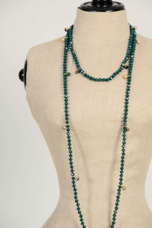 Lua Accessories Kette mit Perlenanhänger in Grün