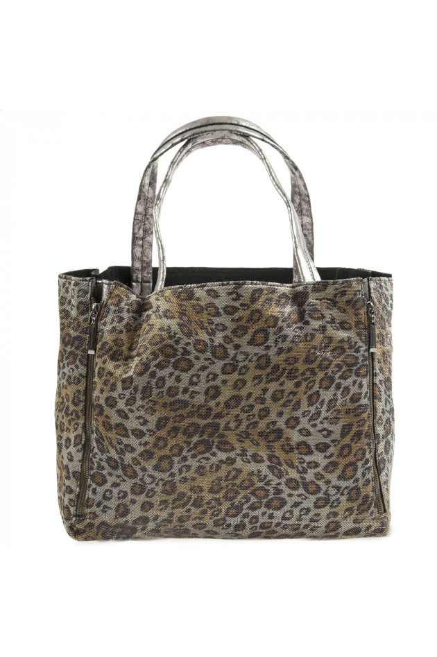 Lua Accessories Handtasche Leoprint Bronze