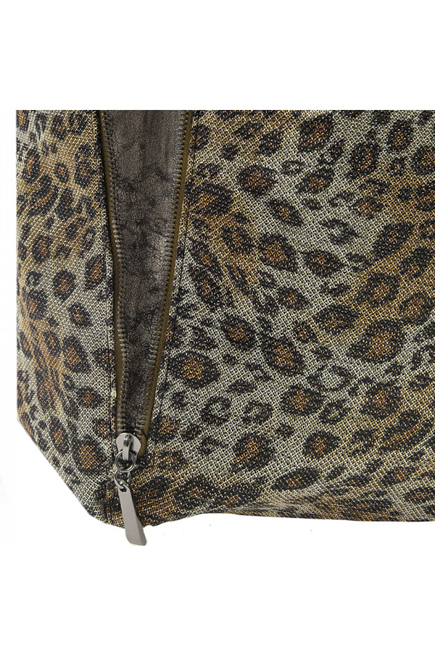 Lua Accessories Handtasche Leoprint Bronze