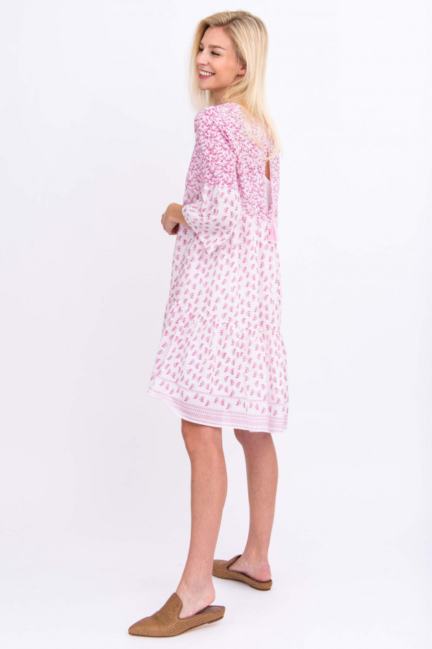 Mala Alisha Volantkleid im floralen Design in Rosa/Weiß