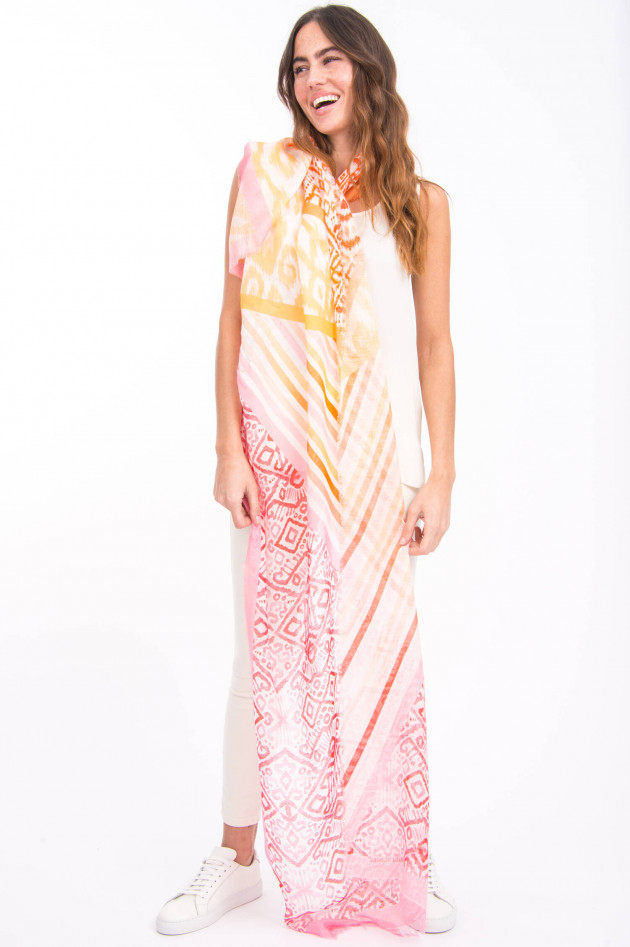 Mala Alisha Schal SUNKISSED IKAT in Rosa/Orange