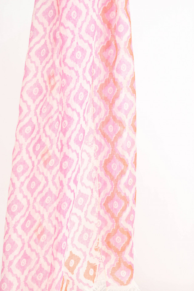 Mala Alisha Cashmere Schal IMKA in Pink/Orange gemustert