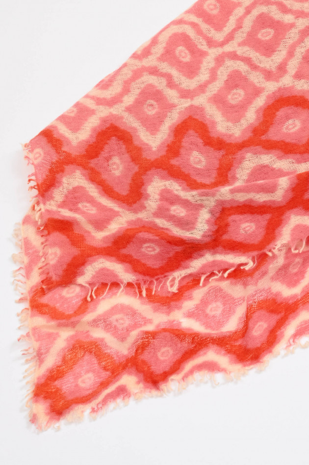 Mala Alisha Cashmere Schal IMKA in Pink/Orange gemustert