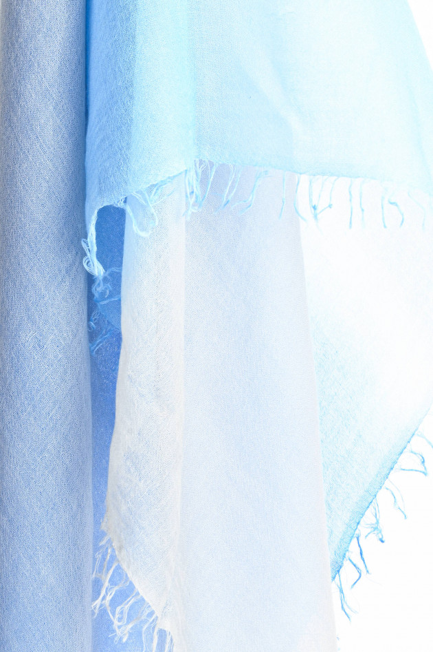 Mala Alisha Cashmere Schal GOJI mit Farbverlauf Blau/Grau