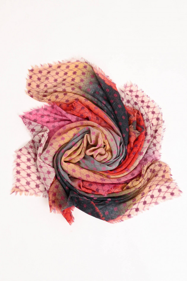 Mala Alisha Tuch FLAME mit Farbverlauf in Rot/Gelb/Pink