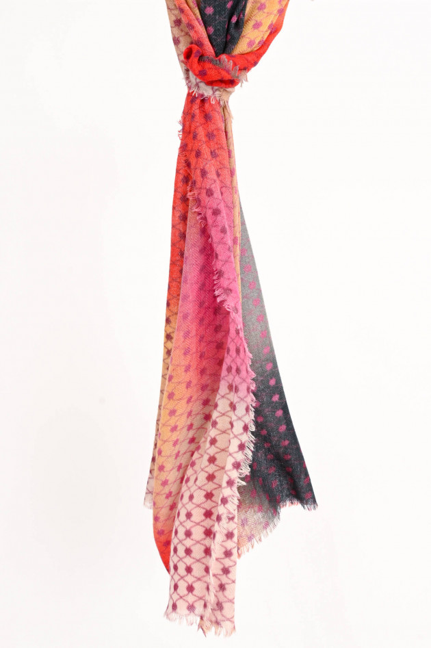 Mala Alisha Tuch FLAME mit Farbverlauf in Rot/Gelb/Pink