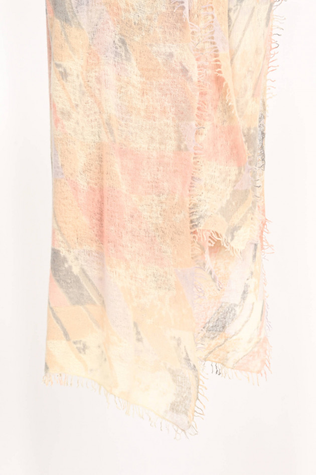 Mala Alisha Schal SCULPTURE aus Cashmere in Creme/Pastell