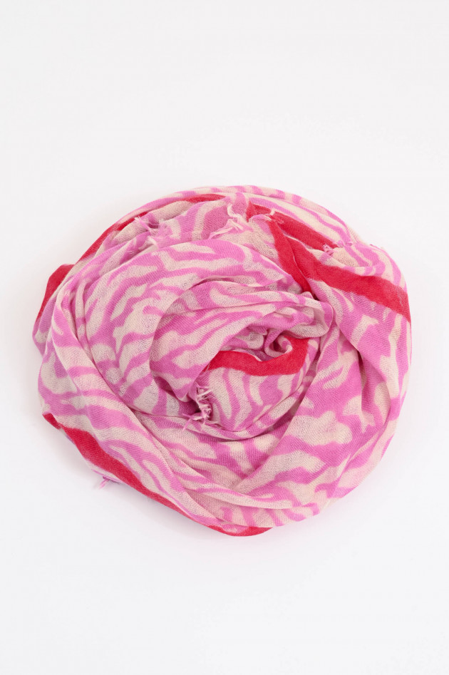 Mala Alisha Cashmere-Schal CLAY in Pink/Creme gemustert