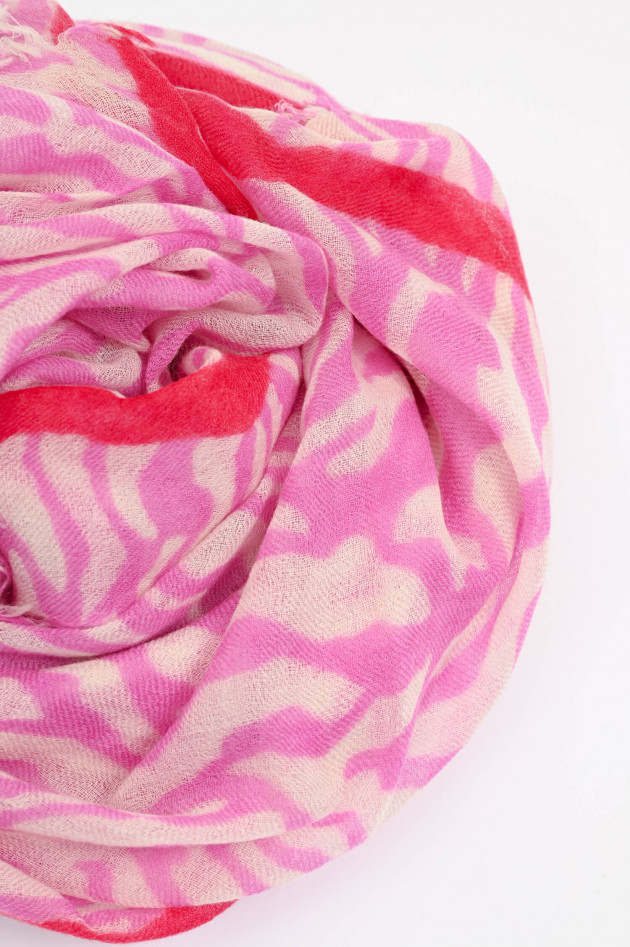 Mala Alisha Cashmere-Schal CLAY in Pink/Creme gemustert
