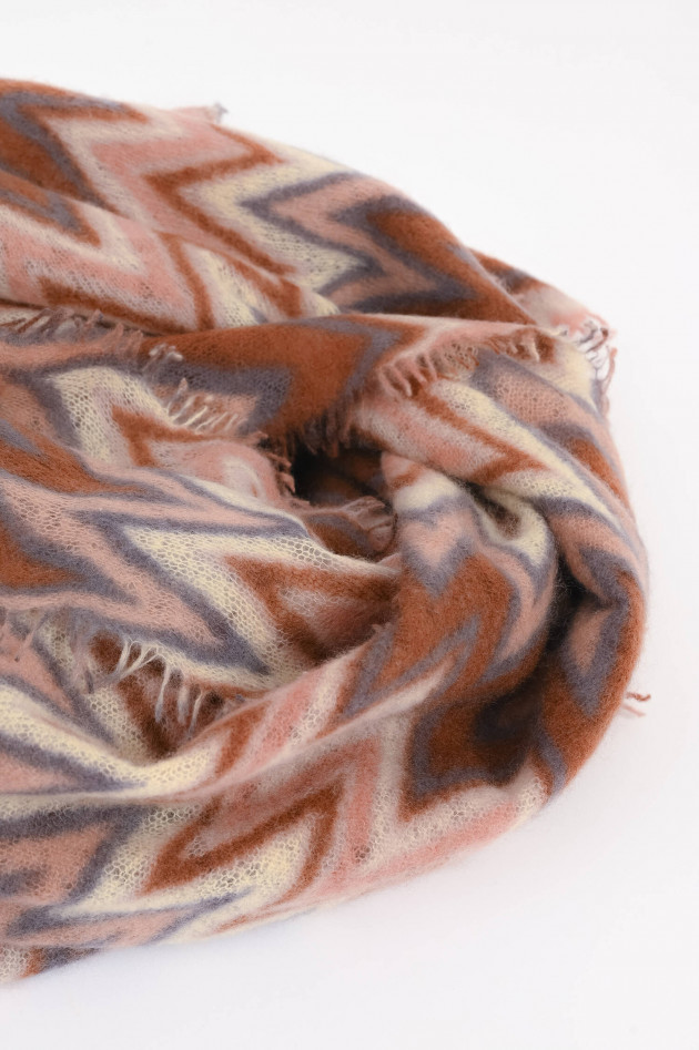 Mala Alisha Cashmere-Schal LONDON in Rose/Grau