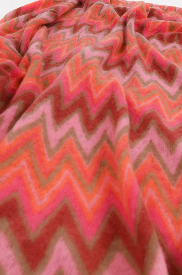 Mala Alisha Cashmere-Schal LONDON in Pink/Orange
