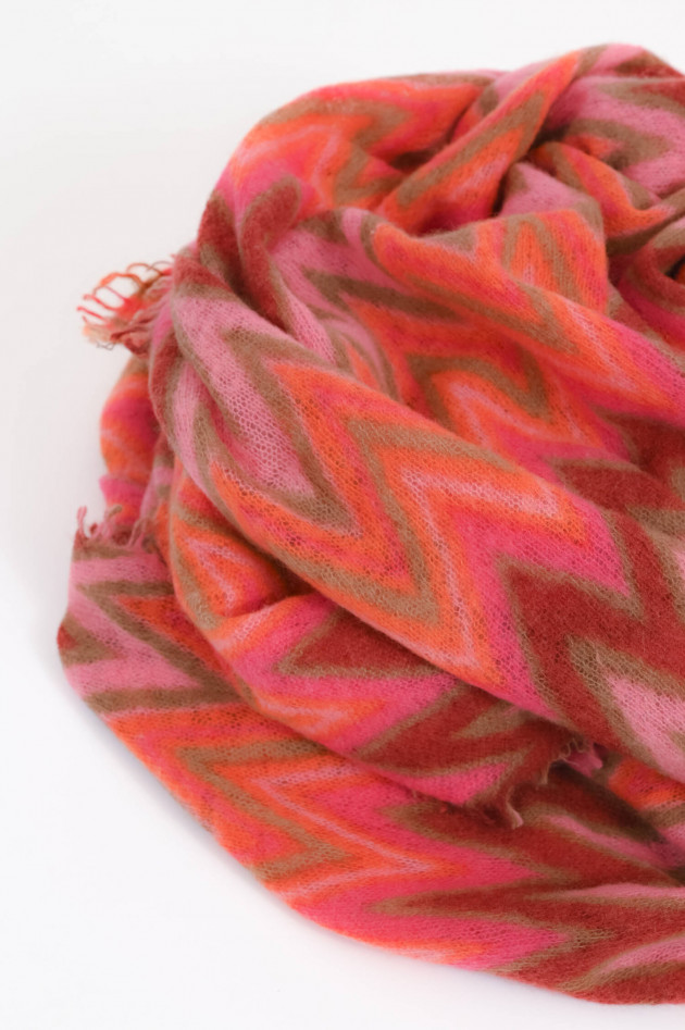 Mala Alisha Cashmere-Schal LONDON in Pink/Orange