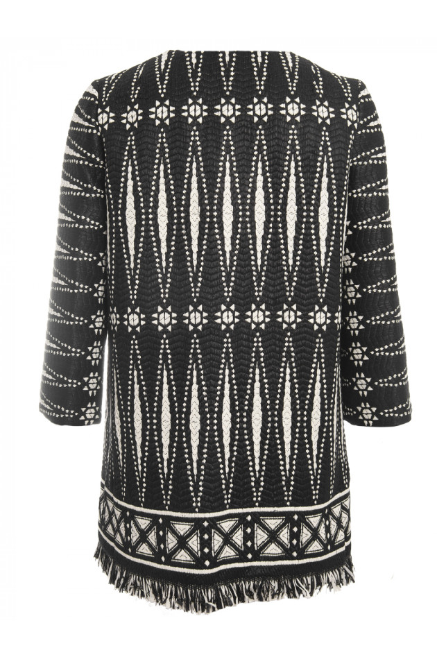 Tory Burch Mantel TALI TWEED in Schwarz/Weiß