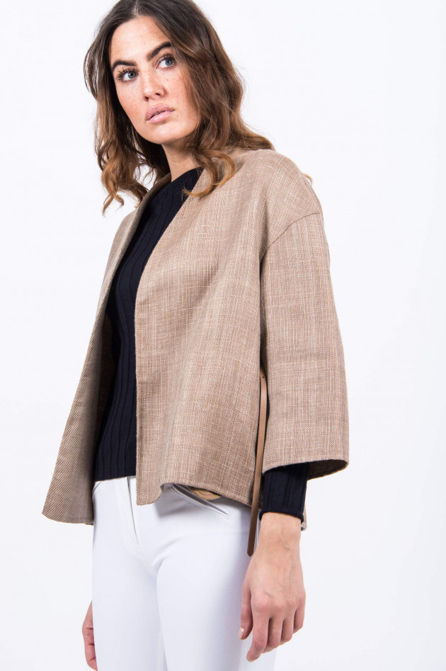 Manzoni 24 Woll-Leinen-Mix Blazer in Beige