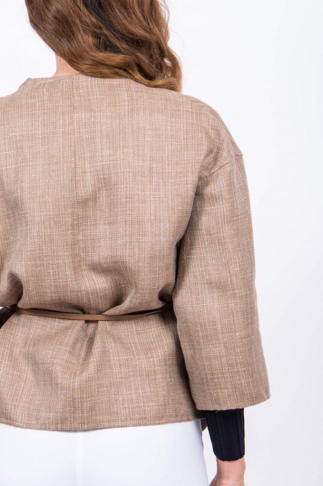 Manzoni 24 Woll-Leinen-Mix Blazer in Beige