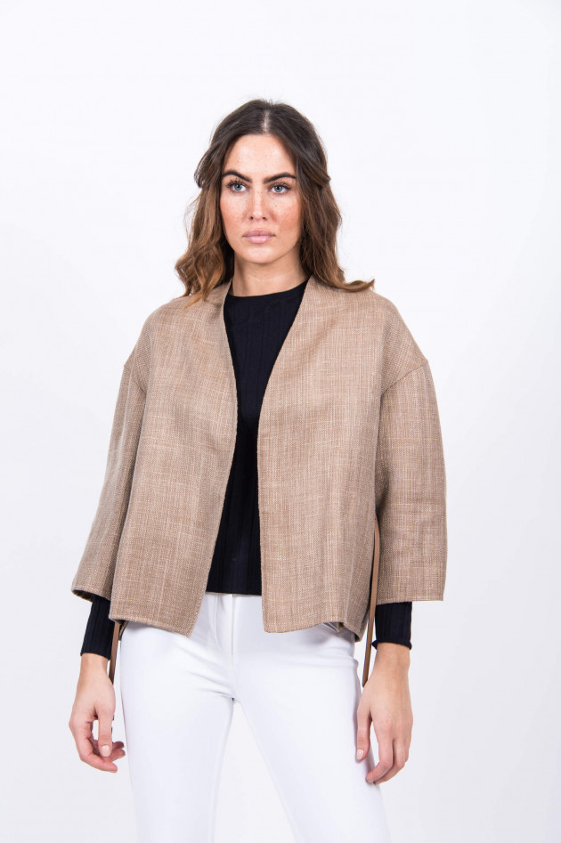 Manzoni 24 Woll-Leinen-Mix Blazer in Beige