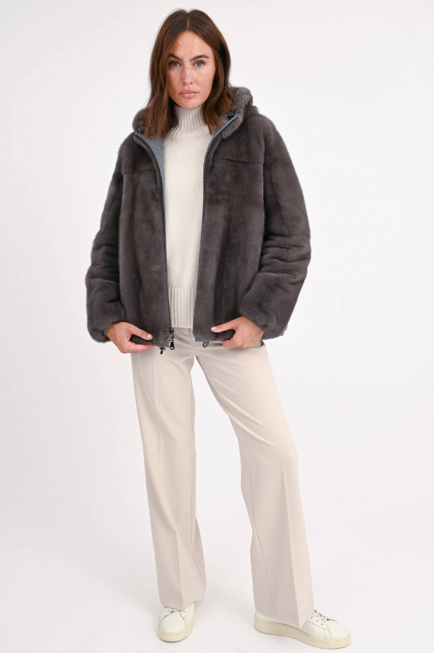 Manzoni 24 Jacke aus Nerz in Braun