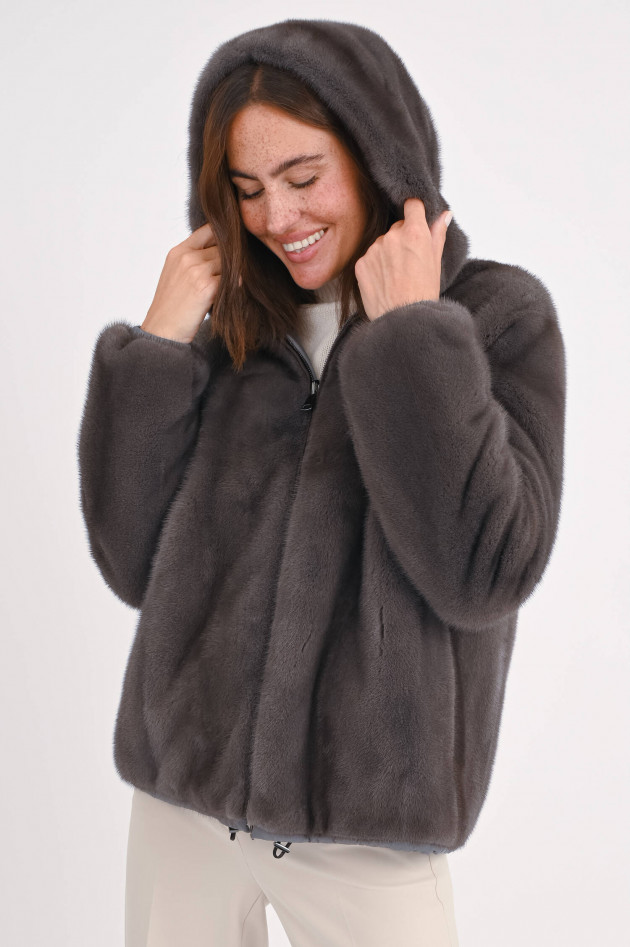 Manzoni 24 Jacke aus Nerz in Braun