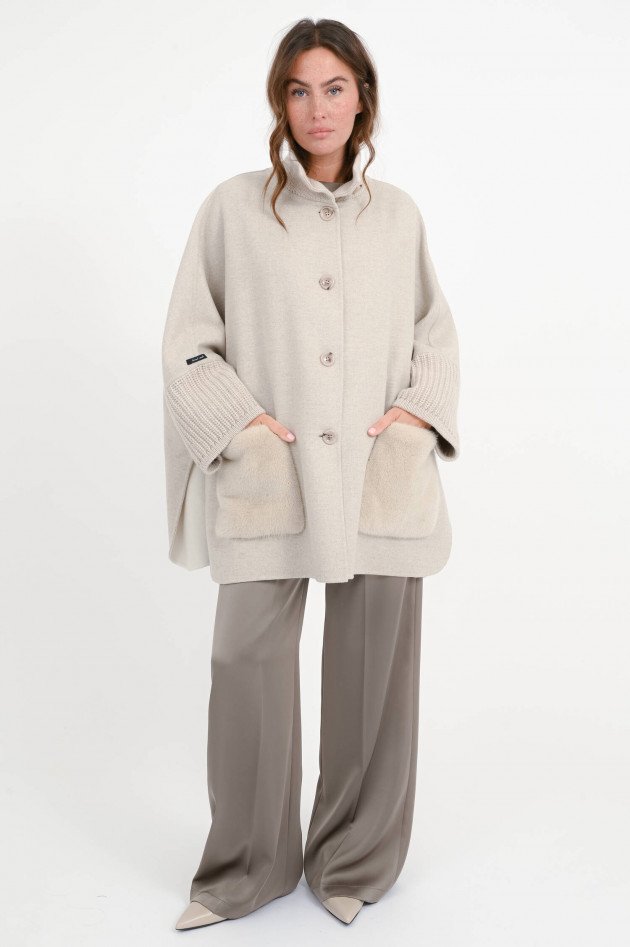 Manzoni 24 Jacke/Cape mit Cashmere-Woll-Mix in Natur