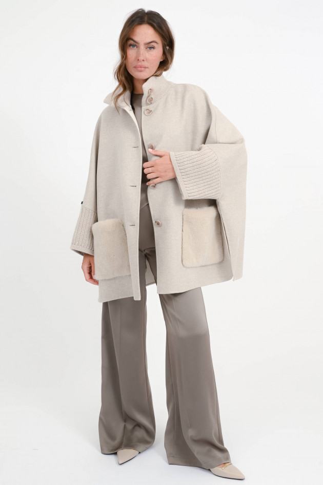 Manzoni 24 Jacke/Cape mit Cashmere-Woll-Mix in Natur