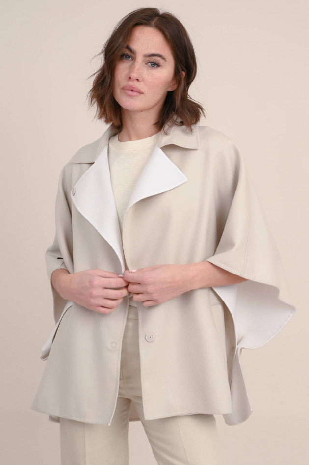 Manzoni 24 Cape in Beige/Weiß