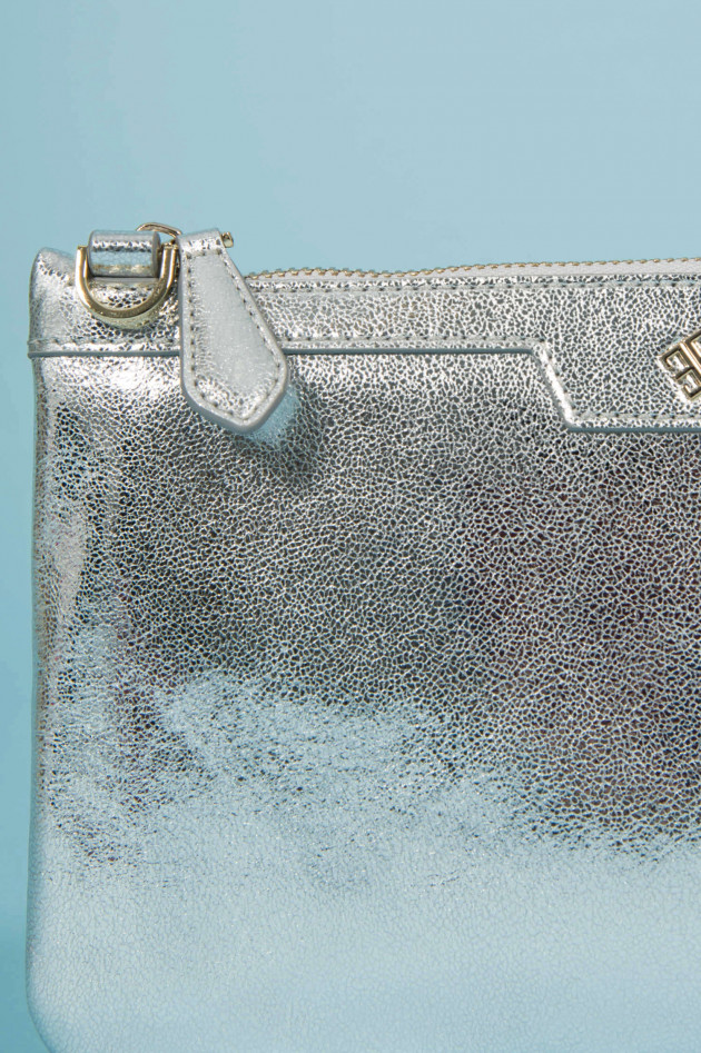 Marc Ella Clutch aus Leder in Silber