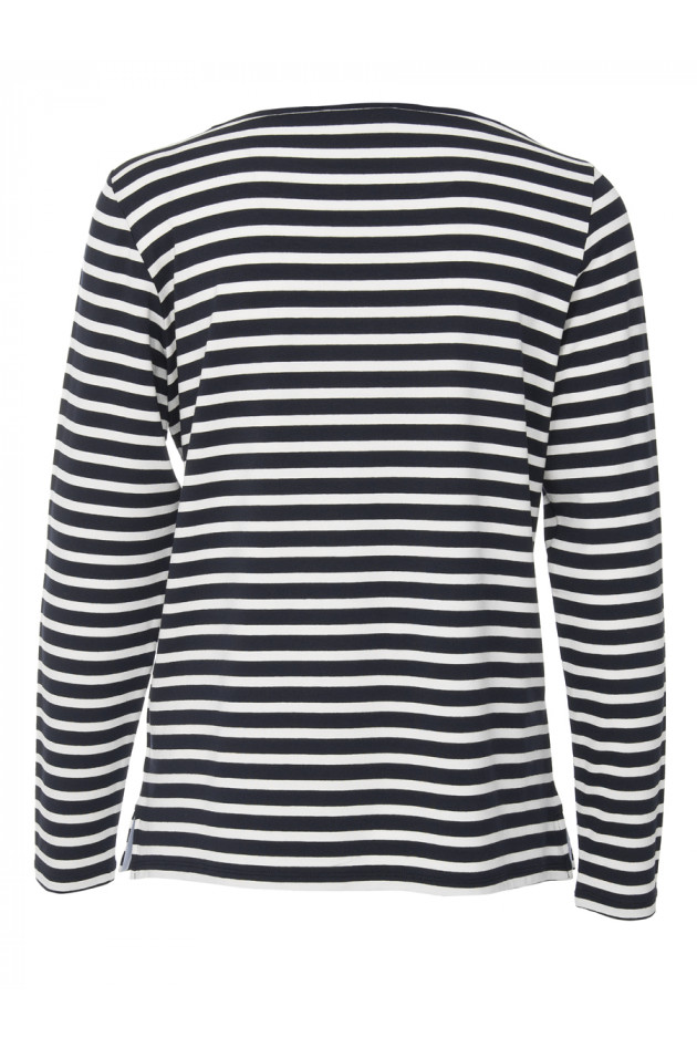 Margittes Shirt gestreift in Weiß/Navy