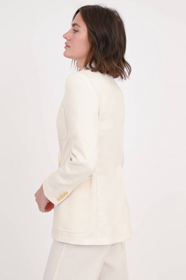 Max Mara Leinen Blazer BOEMIA in Creme