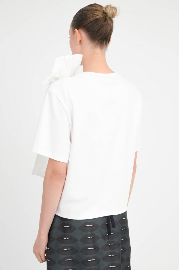 Max Mara Shirt COLLE mit asymmetrischer Schleife in Weiß