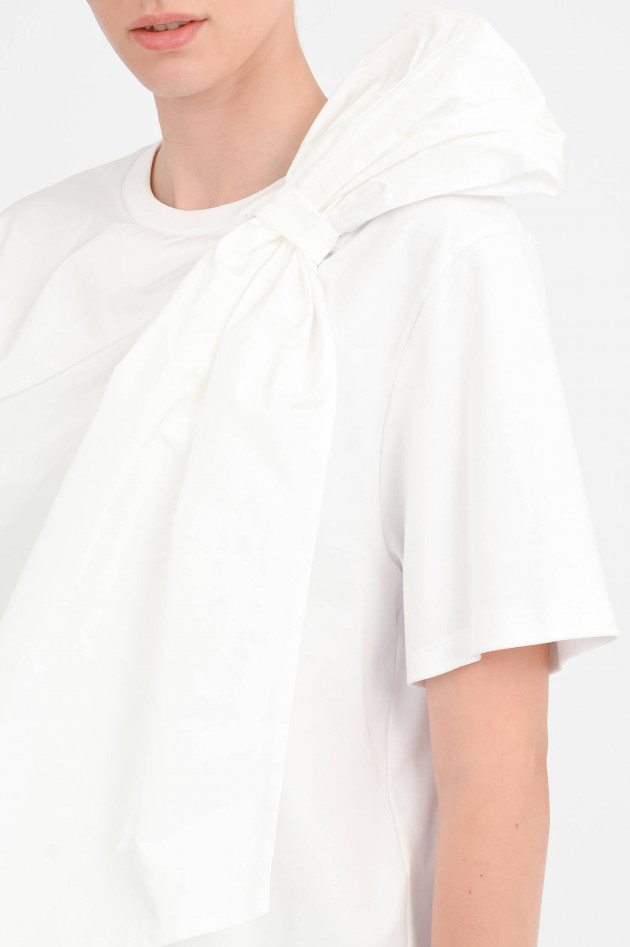 Max Mara Shirt COLLE mit asymmetrischer Schleife in Weiß