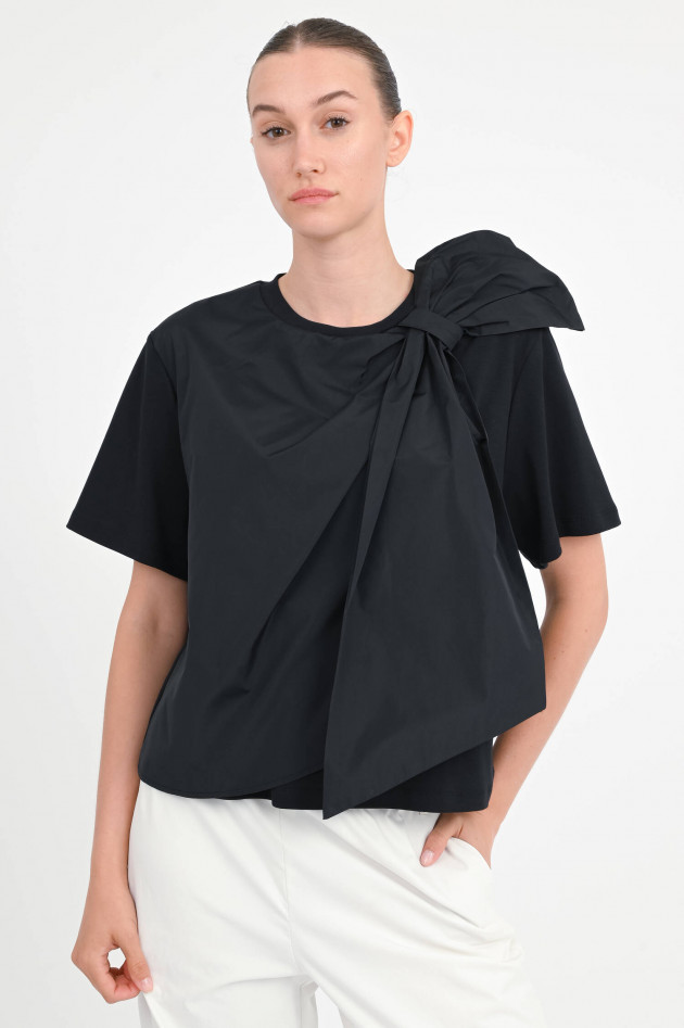 Max Mara Shirt COLLE mit asymmetrischer Schleife in Schwarz