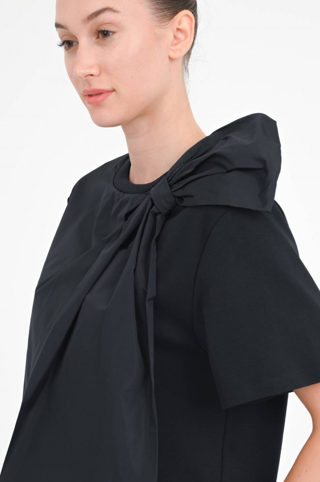 Max Mara Shirt COLLE mit asymmetrischer Schleife in Schwarz