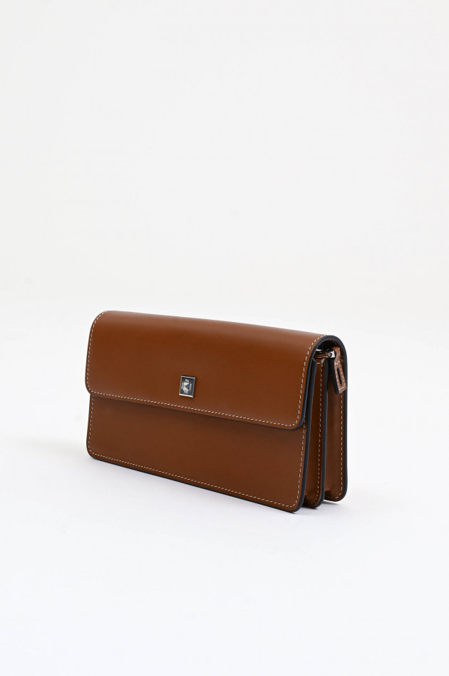Max Mara Clutch mit Kette in Braun