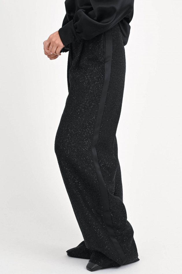 Max Mara Hose mit Pailletten in Schwarz