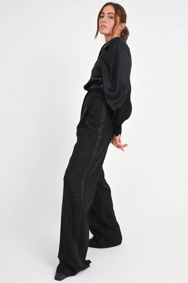 Max Mara Hose mit Pailletten in Schwarz