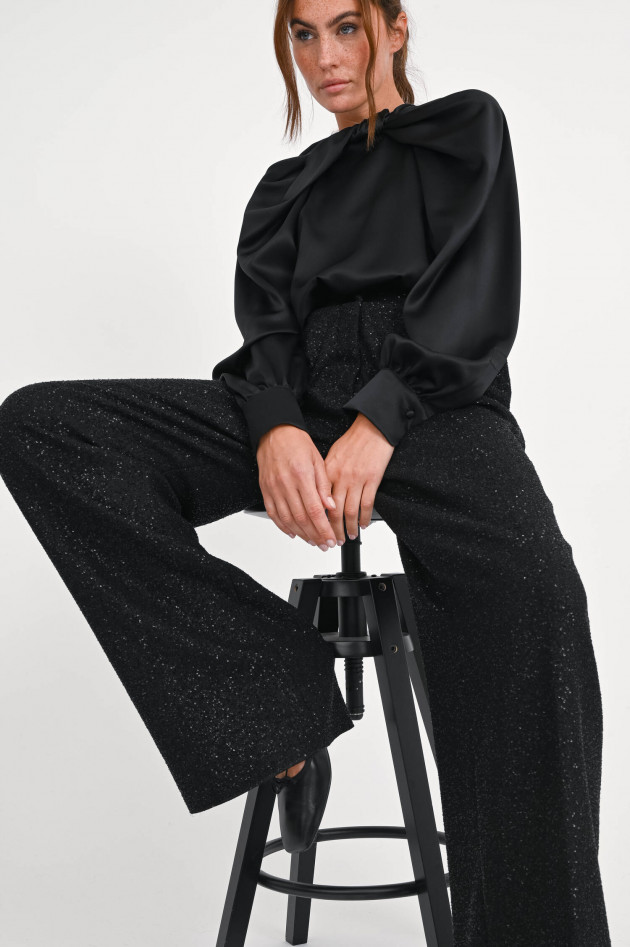 Max Mara Hose mit Pailletten in Schwarz