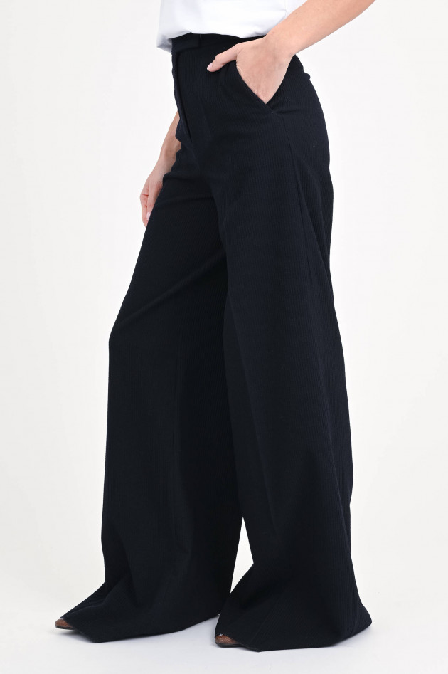 Max Mara Cord-Hose OSOL aus Woll-Mix in Navy