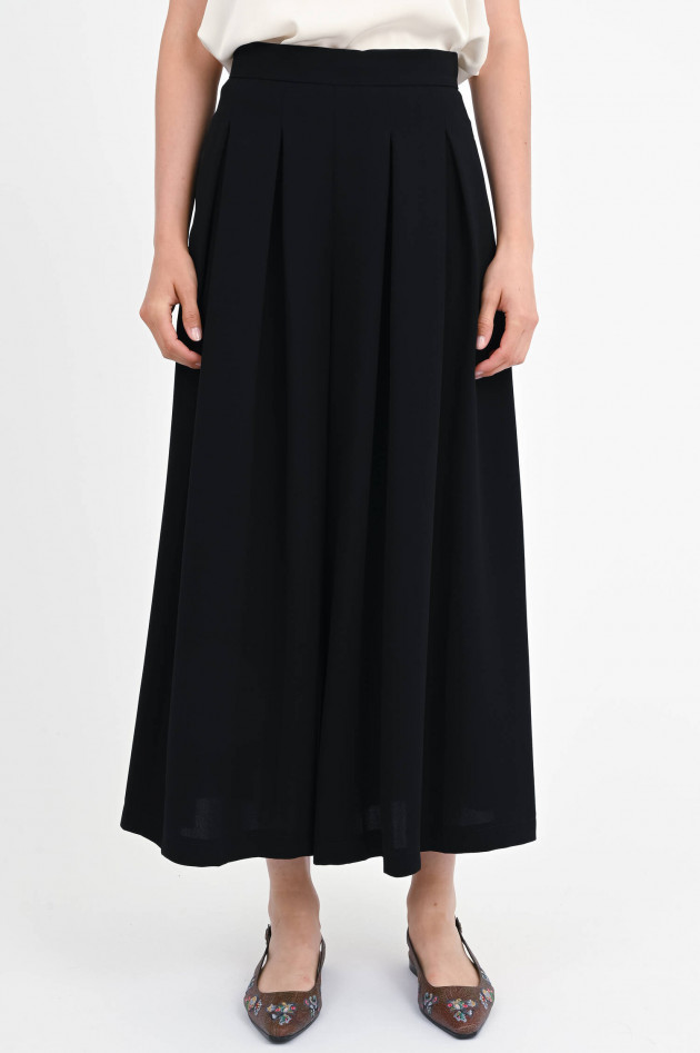 Max Mara Culotte STADIO mit Kellerfalten in Schwarz