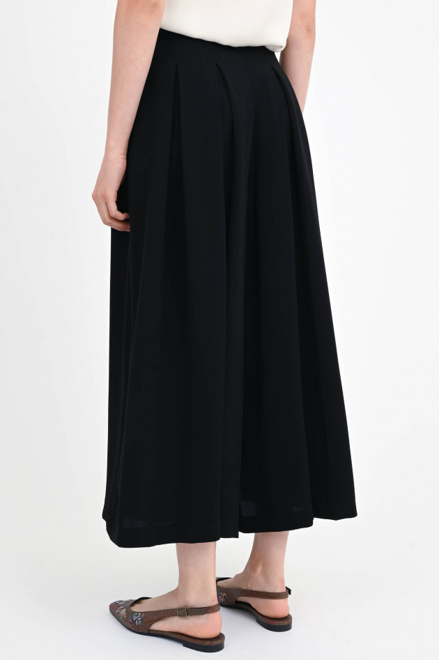Max Mara Culotte STADIO mit Kellerfalten in Schwarz
