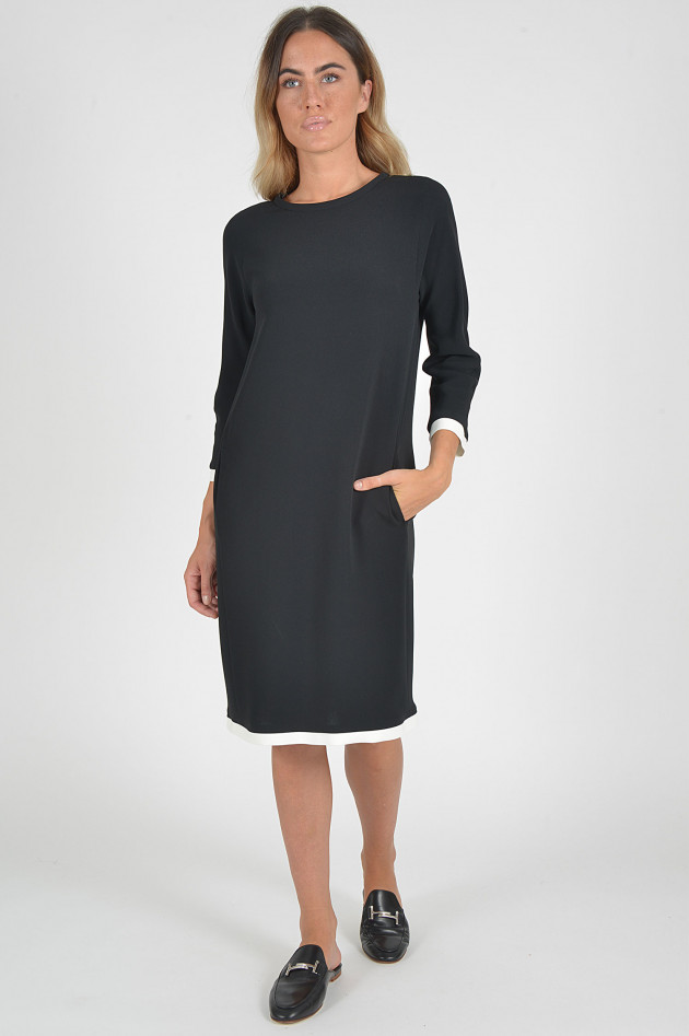 Max Mara Kleid in Schwarz/Weiß