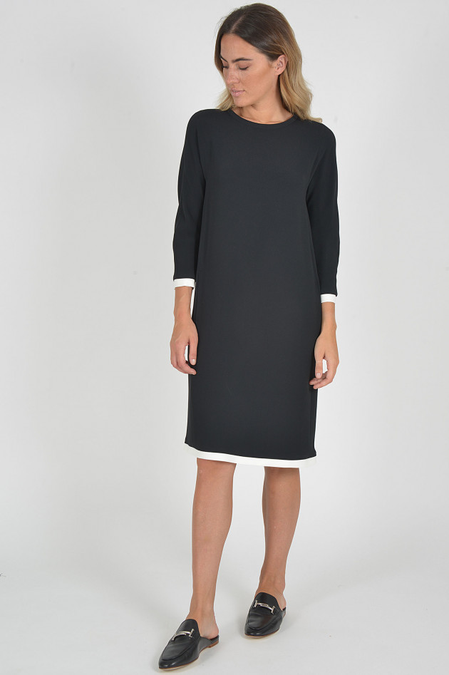 Max Mara Kleid in Schwarz/Weiß