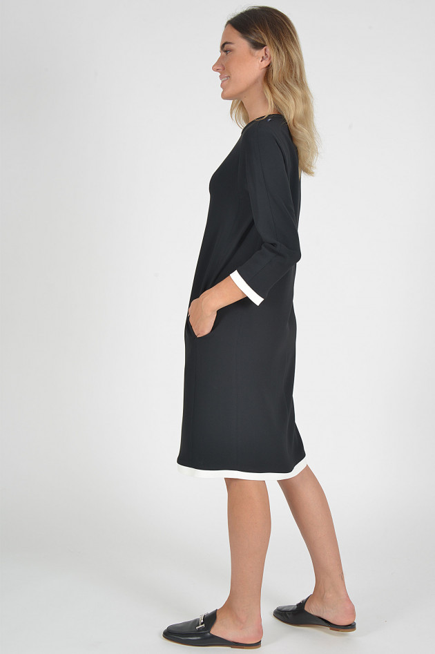 Max Mara Kleid in Schwarz/Weiß