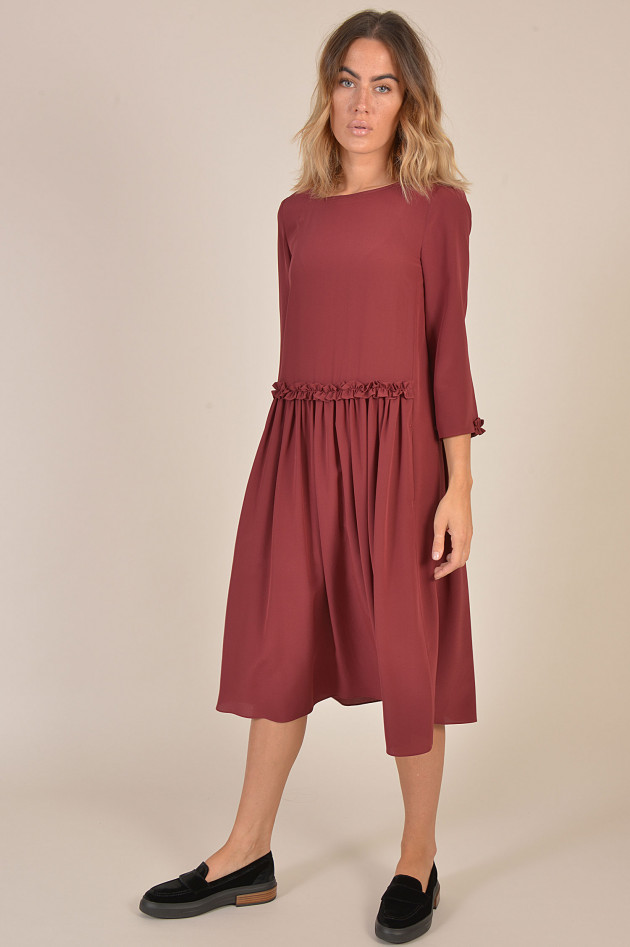 Max Mara Kleid aus Seide in Bordeaux