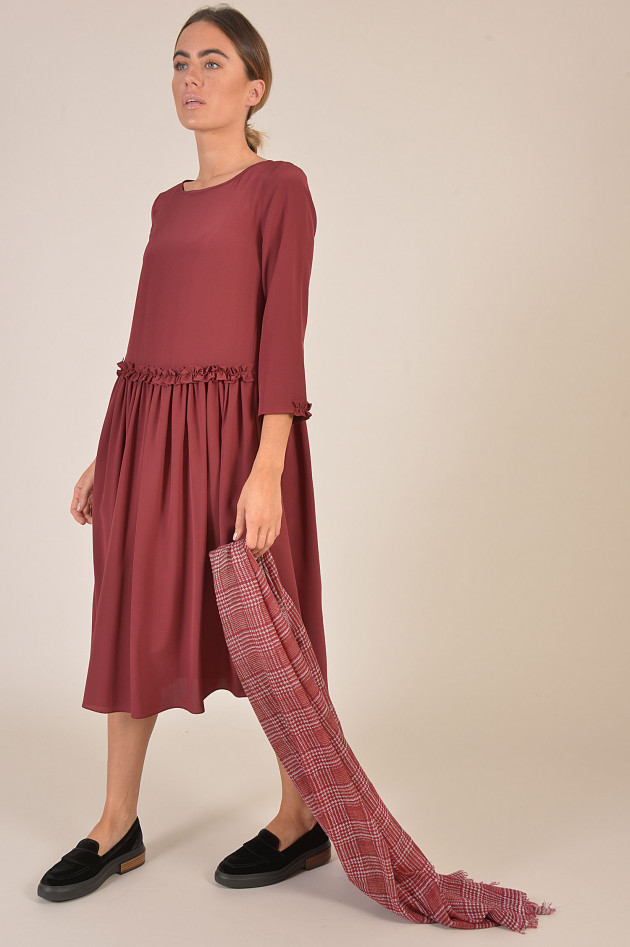 Max Mara Kleid aus Seide in Bordeaux