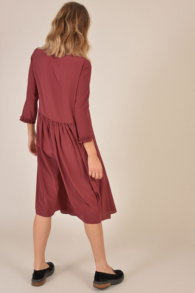 Max Mara Kleid aus Seide in Bordeaux