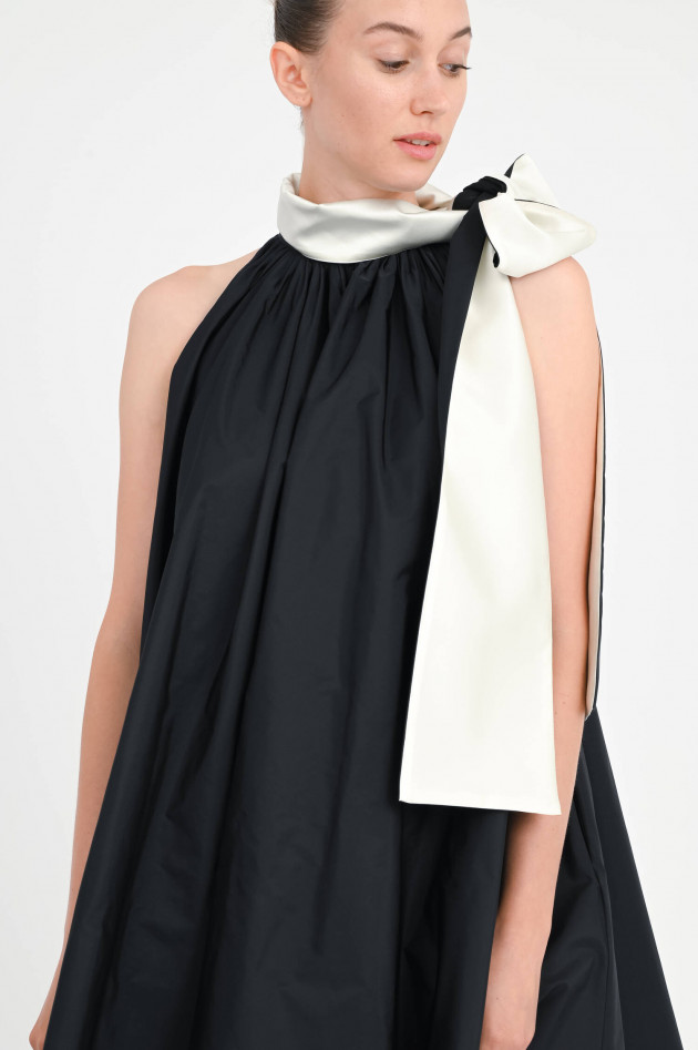 Max Mara Neckholder-Mini-Kleid BEBER in Schwarz/Champagne