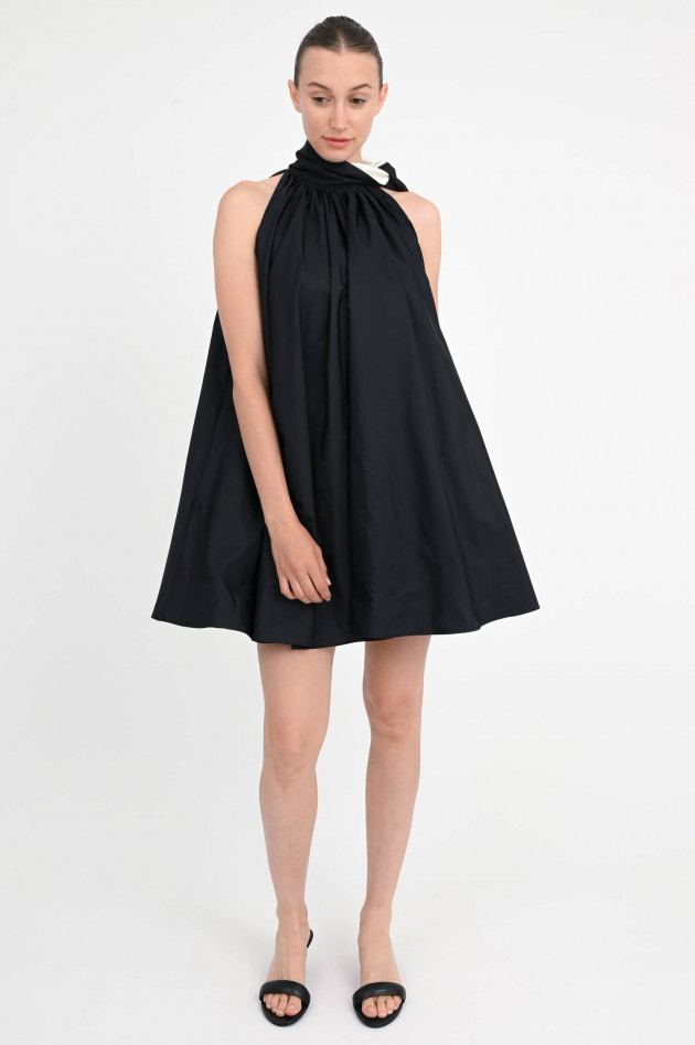 Max Mara Neckholder-Mini-Kleid BEBER in Schwarz/Champagne
